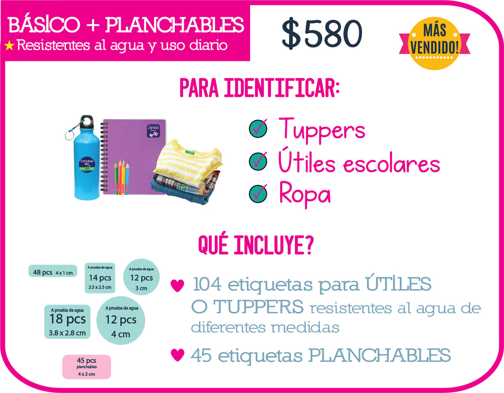 Paquete básico + planchables