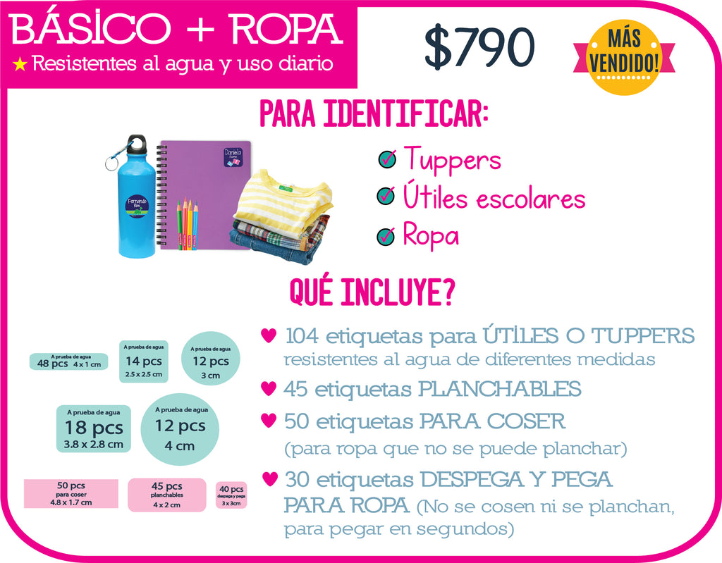 Paquete básico + ropa